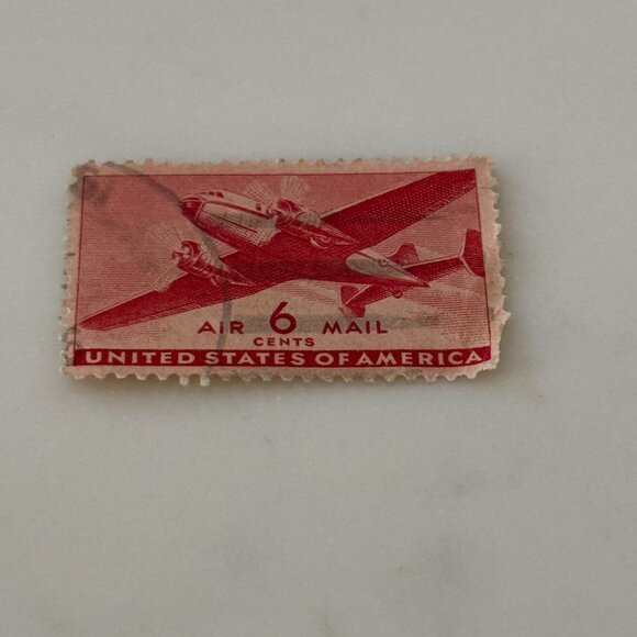 6¢ DC-4 Skymaster US Air Mail Stamp - Posted - Picture 4 of 4